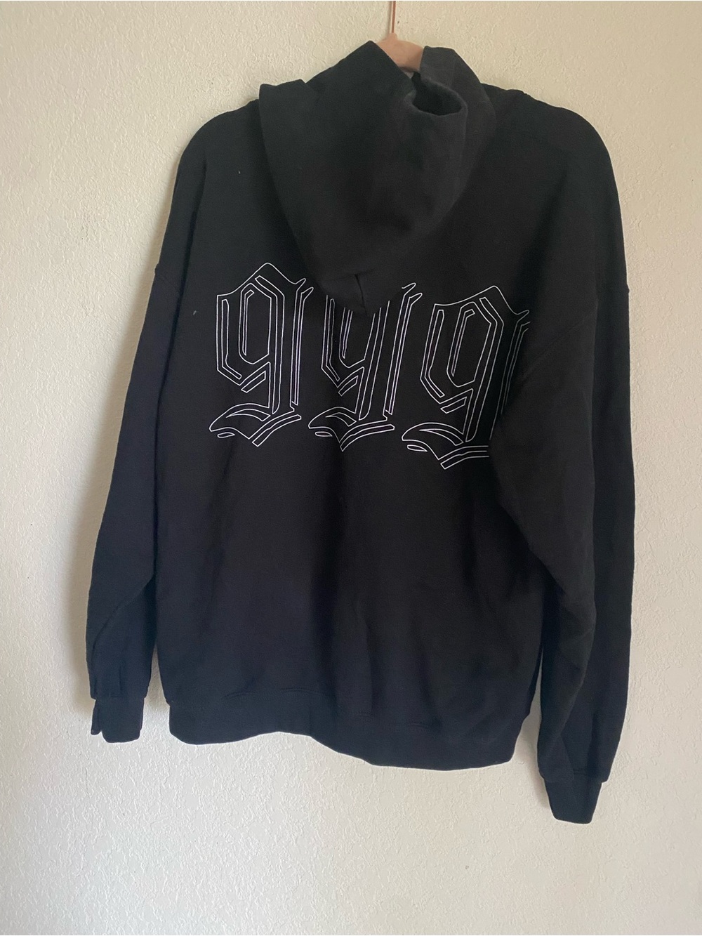 The Weeknd XO x Juice WRLD 999 Club Goth Black Graphic Smile Hoodie Sweatshirt - Picture 12 of 14
